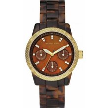 Michael Kors Women's MK5399 Chronograph Plastic Tortoise Watch