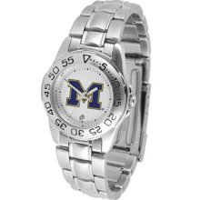 Michigan Wolverines UM Womens Steel Sports Watch