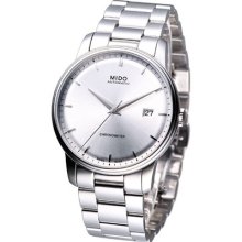 Mido Baroncelli Automatic Cosc Swiss Dress Watch White M0104081103100