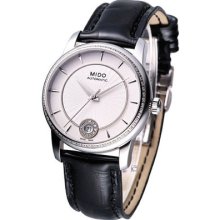 Mido Baroncelli Lady Diamonds Automatic Swiss Watch White M0072076603620 Leather