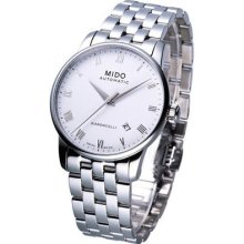 Mido Baroncelli Men Mechanical Automatic Swiss Watch White M86004261