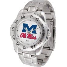 Mississippi Ole Miss Rebels Mens Sports Steel Watch