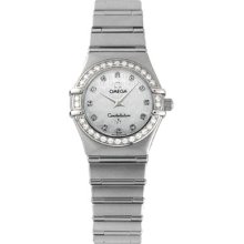 Model: 1460.75.00 | Omega Constellation Ladies Diamond Pearl Quartz Watch