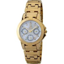 Momentus Gold Ion Plated Stainless Steel White Dial Chronograph W ...