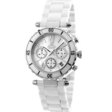 Momentus Stainless Steel Ceramic White Chronograph Women's Watch Tc123c-09cs