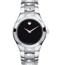 Movado 606378 Watch Luno Sport Mens - Black Dial Stainless Steel Case Quartz Movement