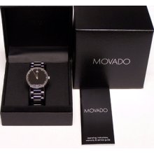 Movado Swiss Watch Dura 41mm Tungsten Carbide Case & Bracelet 0606433