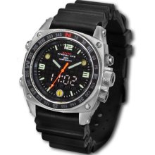 MTM Special Ops Mens Silencer Stainless Watch - Black Rubber Strap - Black Dial - MTM-SSRS