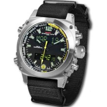 MTM Special Ops Mens Air Stryk Stainless Watch - Black Nylon Strap - Black Dial - MTM-STRSNS