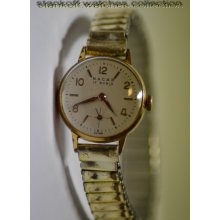 NACAR 17Jewels Rare cal.ETA 1027 Swiss Ellegant Lady's Gold plated Circa 1950's Wristwatch