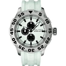 Nautica Men N15583g Bfd 100 Multifunction White Resin