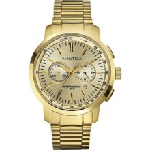 Nautica Men's N23600g Nct 800 Gold-tone Stainless Steel Chronograph Quartz Watch