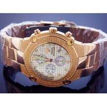 New! Aqua Master Round 20 Diamonds SS Rose Gold Watch