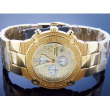 New! Aqua Master Round 20 Diamonds SS Yellow Gold Watch