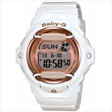 New casio baby-g mens pink automatic chronograph multi function watch bga151-1b