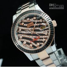 New Dinal Dive Automatic Watches Calendar Square Diamond Black Face