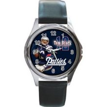 New England Patriots Unisex Silver-Tone Round Metal Watch 11