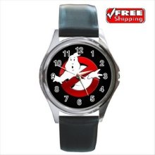 NEW GHOSTBUSTERS Quality Round Metal Wrist Watch Gift - Leather - Silver