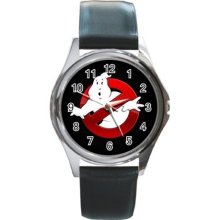 NEW GHOSTBUSTERS Quality Round Metal Watch Gift - Leather - Silver