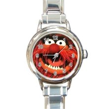 NEW* HOT ANIMAL THE MUPPETS Round Italian Charm Watch - Silver Tone - Silver