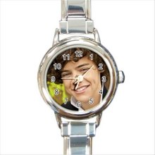 NEW* HOT HARRY STYLES ONE DIRECTION Round Italian Charm Watch Gift - Stainless Steel - Silver