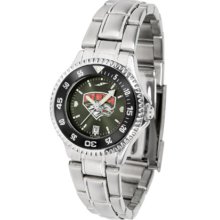 New Mexico Lobos Competitor AnoChrome Ladies Watch with Steel Band and Colored Bezel