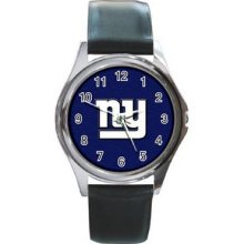 New York Giants Unisex Silver-Tone Round Metal Watch 09