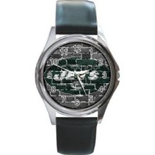 New York Jets Unisex Silver-Tone Round Metal Watch 05