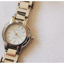 Next Ladies Women's Silver Tone Luminous Hands / Digits Watch