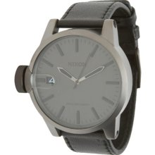 Nixon Chronicle Watch - Men's Matte Black/Matte Gunmetal, One Size