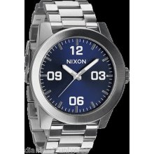 Nixon Corporal Ss Blue Sunray Dial Watch A346 1258