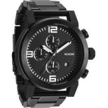 Nixon Mens The Ride SS Stainless Watch - Black Bracelet - Black Dial - A347 000