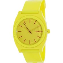 Nixon Men's Time Teller A119250-00 Yellow Polyurethane Quartz Watch with Yellow Dial