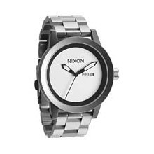 Nixon Spur Watch in Sanded Steel / White