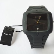 Nixon The Rubber Player Gray Black Watch In Box Retails $175