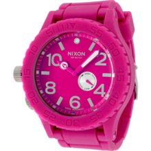 Nixon Watches Men's 51-30 Series Pink Dial Pink Polyurethane Pink Poly