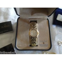 Noblia Watch Womens Star Class Gold Tone Stainless Steel Very Nice