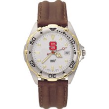 North Carolina State Wolfpack Mens All Star Leather Watch