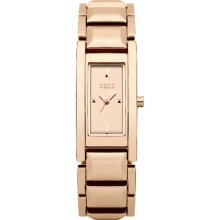 Oasis Women's Quartz Watch With Gold Dial Analogue Display And Gold Stainless Steel Plated Bracelet B1269