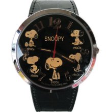 Official Peanuts Snoopy Wrist Watch (big Dial) Black