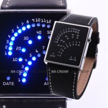 Ohsen 29 Led Quartz Sport Date Leather Lady Men Watch