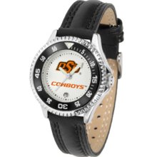 Oklahoma State Cowboys Competitor Ladies Watch with Leather Band