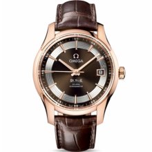 Omega De Ville Hour Vision 18K Rose Gold. Brown Dial Automatic Watch