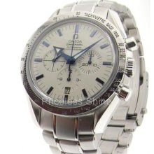 Omega Speedmaster Broad Arrow Automatic Chronograph On Steel Bracelet