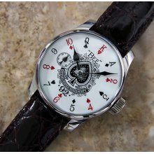 One Of A Kind Custom Hamilton 992 Casino Large Watch, Railroad Grade Movement