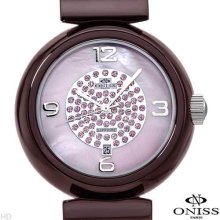 ONISS ON7703LC/BR/PK Swiss Movement Ladies Watch