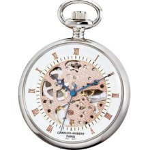 Open Face Case Pocket Watch With Matching Curb Chain - 3801