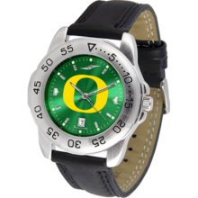 Oregon Ducks Sport AnoChrome Men's Watch with Leather Band