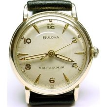 Original Vintage 1960 Bulova Selfwinding Excellent Luminous Dial Watch Service