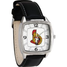 Ottawa Senators watches : Ottawa Senators Retro Watch with Leather Band